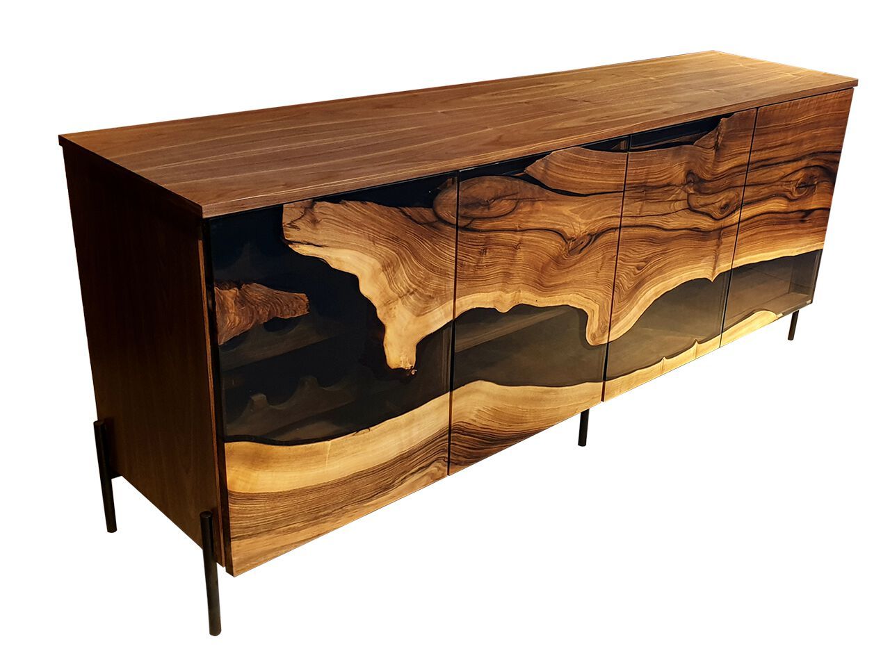 Шкаф из орехового дерева и смолы с распашными дверями Legnor LEG2408802 / LEG2408808 ARCH-00125659 - Вид №2