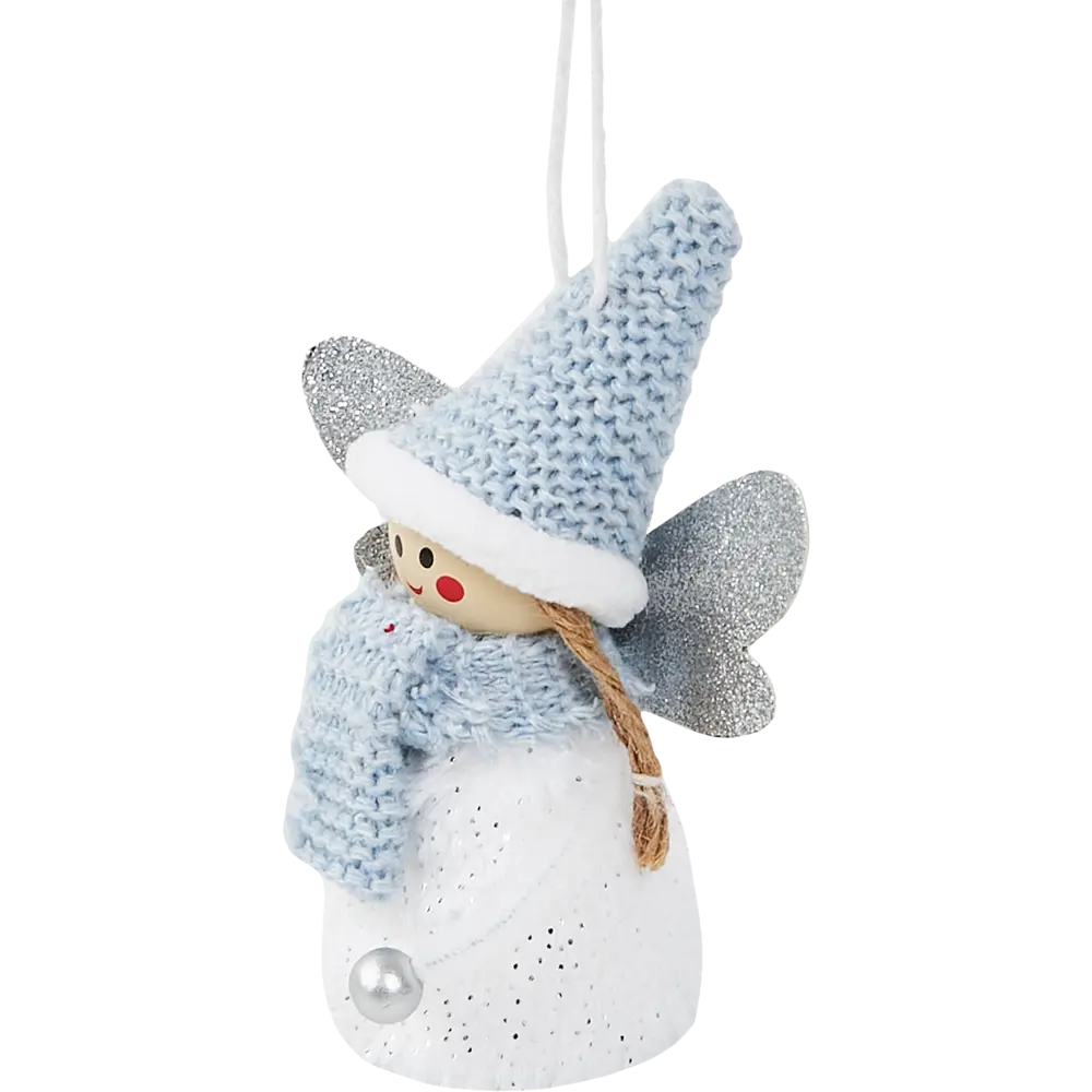 87036529 Елочная игрушка Ангел 12x8 цвет синий STLM-1382297 Santreyd 