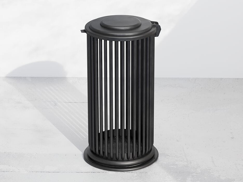 Наружная металлическая корзина для мусора с крышкой DIMCAR ARCH-00118620 - Вид №1