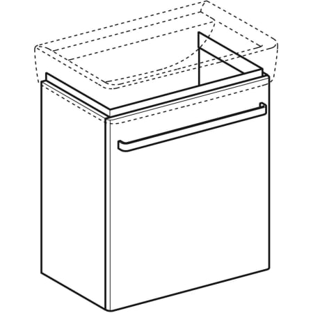 862056000 Шкафчик для раковины Geberit Renova Compact, с одной дверью Geberit  - Вид №8