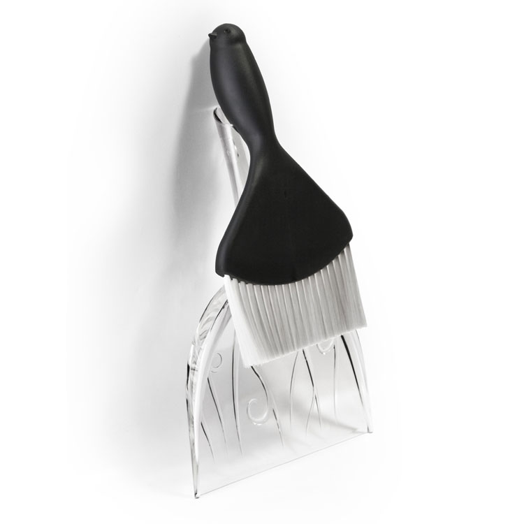 QL10119-BK Совок для уборки крошек sparrow черный Qualy 