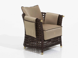 Ткань сад стул с подлокотниками