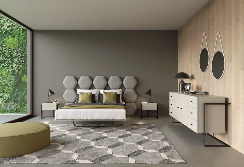 Barel Двуспальная кровать из ткани с мягким изголовьем sun-id-1460589 - Вид №1