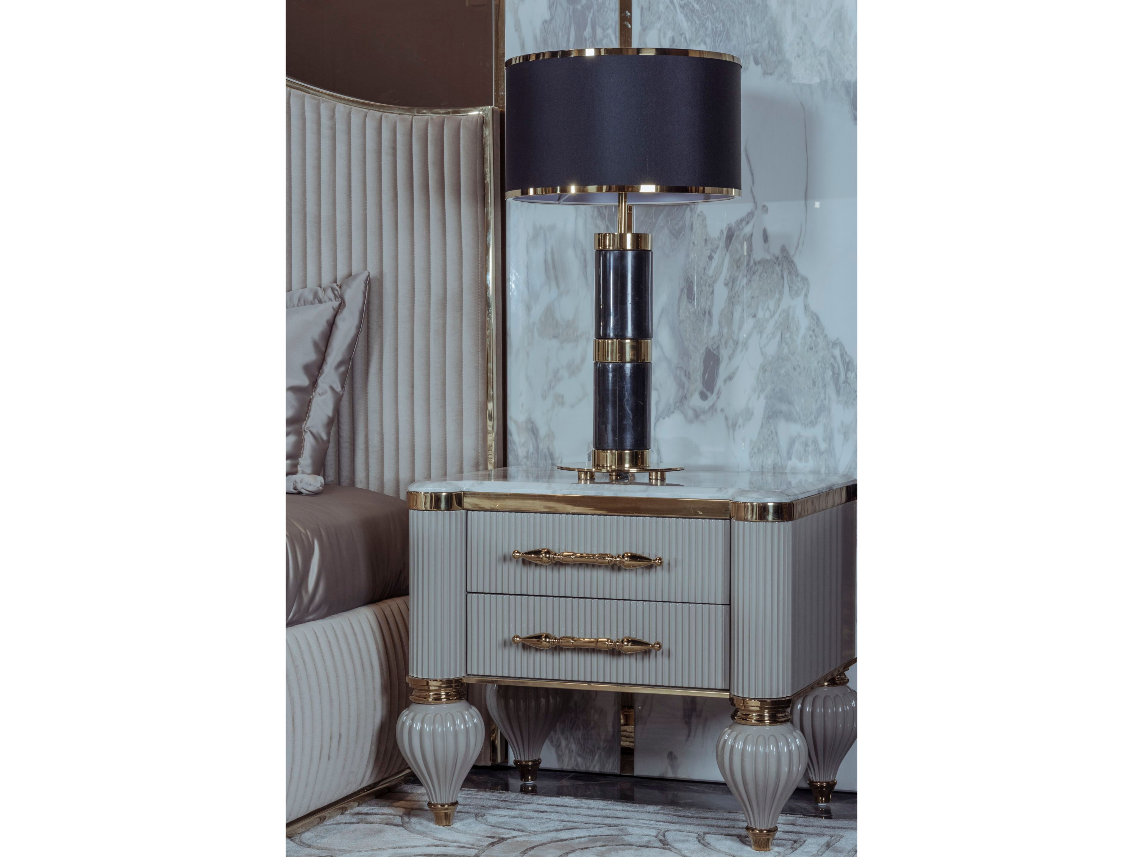 Прямоугольная тумбочка с ящиками Zebrano Elsiyum ARCH-00054376 - Вид №4