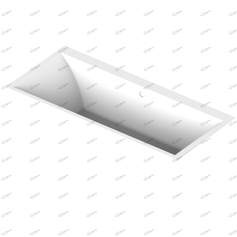 B10-B510 SUZAN built-in bathtub 180x80x60cm, delivered without waste Thg-paris Встраиваемые ванны Глянцевый белый 