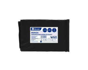 W60 Одноразовые мешки для мусора, 110 x 110 см, вместимость 240 л, 10 шт. в упаковке, ЧЕРНЫЕ, LDPE Merida