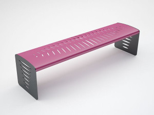 Стальная скамья без спинки