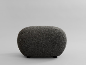 Круглый пуф из ткани