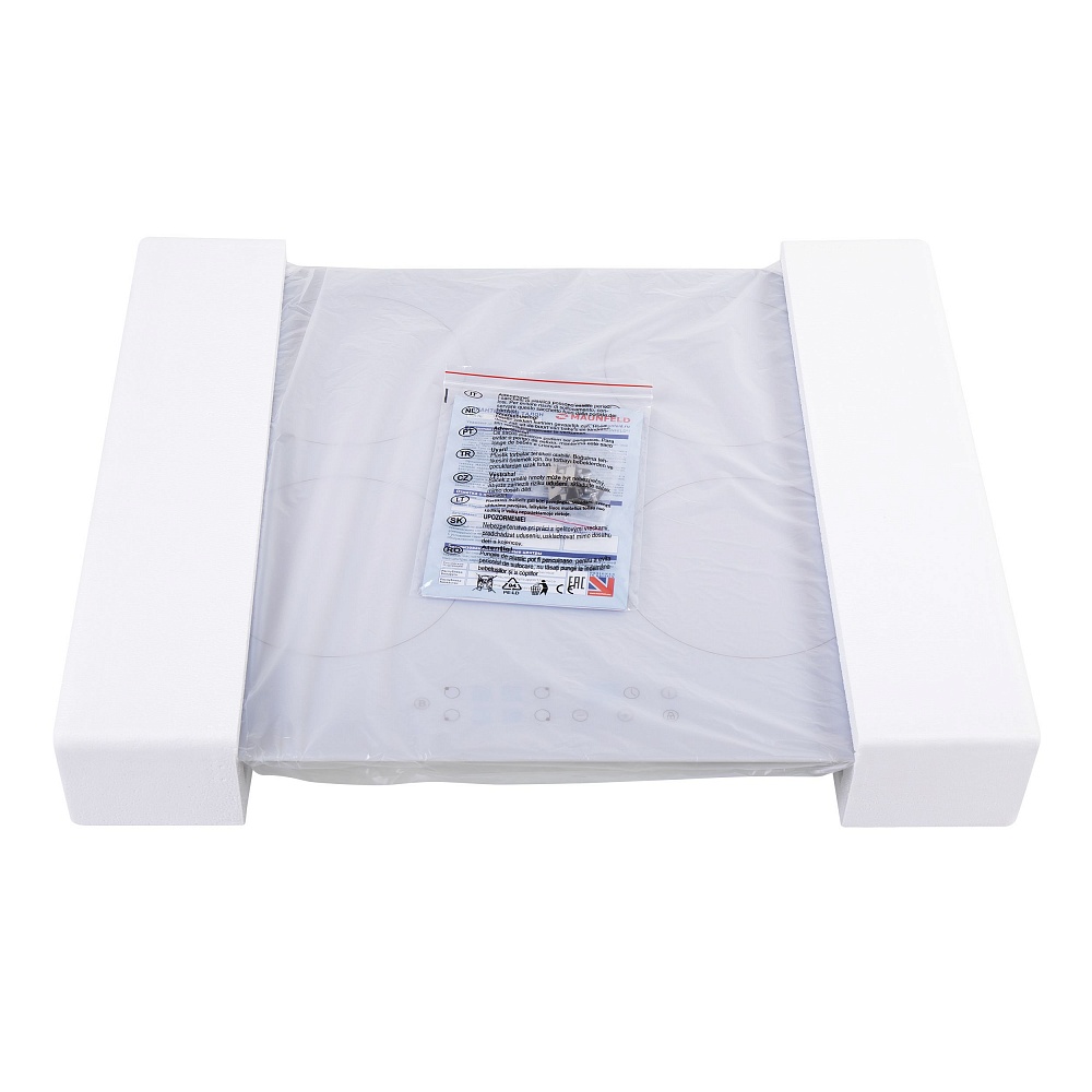 EVI.594-WH Электрическая индукционная панель / индукционная, индукционная варочная панель 60см, сенсорное управление, индикация нагрева, таймер, 2 бустера, защита от детей, детектор диаметра посуды, белая Maunfeld Maunfeld Light Santreyd  - Вид №9