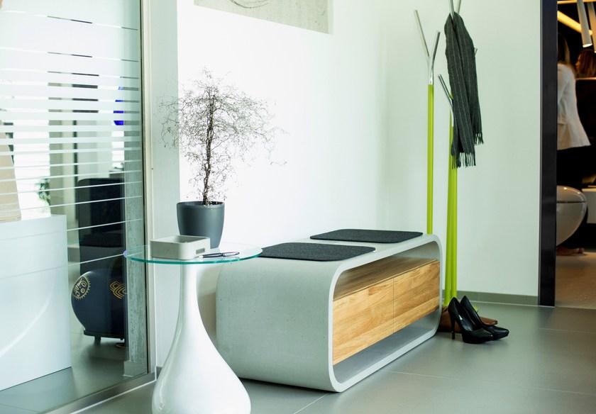 CO33 Тумба под ТВ с ящиками из бетона и дуба Opus O120sh - Вид №4