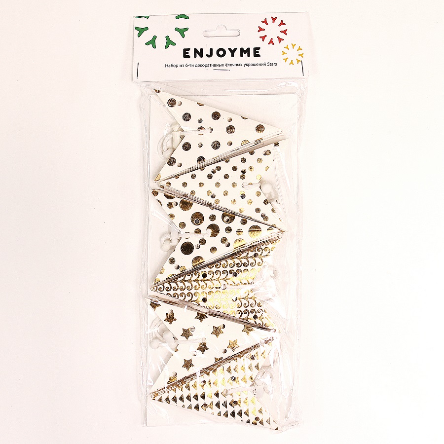 en_ny0068 Набор декоративных елочных украшений stars, 6 шт. EnjoyMe  - Вид №6
