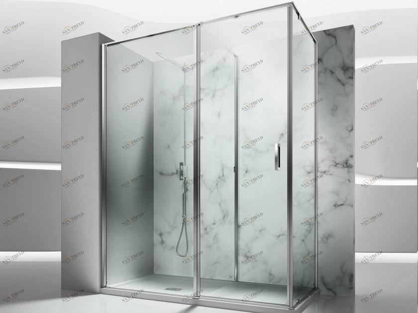 VISMARAVETRO Угловая душевая кабина из закаленного стекла In-out sun-id-1411005