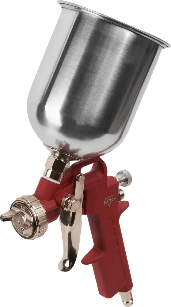 Пневматический краскораспылитель Elitech с металлическим бачком 84552392