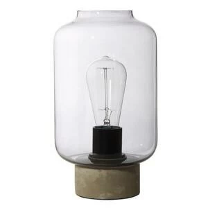 Лампа настольная Column, дымчатое стекло/серое основание