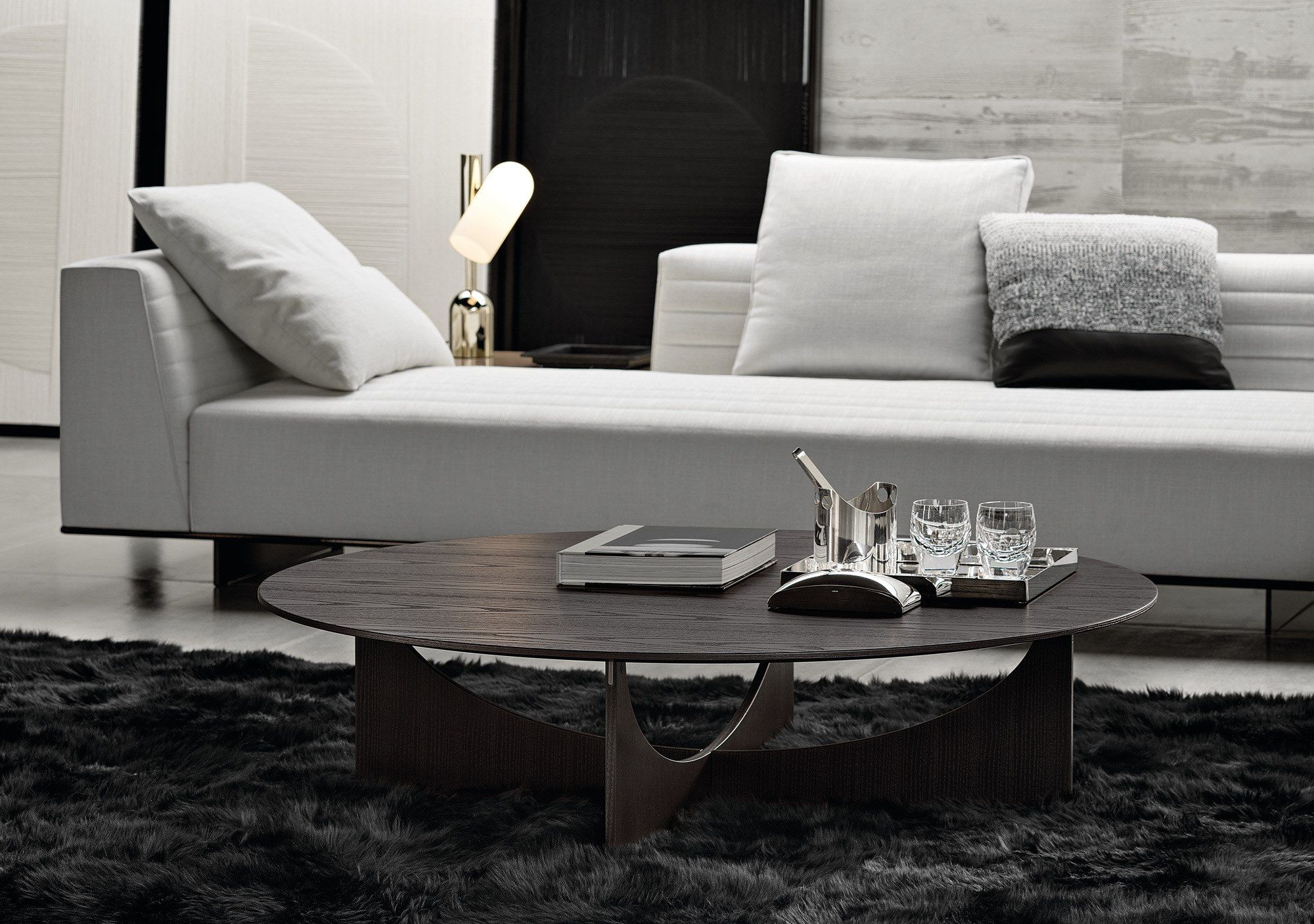 Низкий квадратный журнальный столик из ясеня Minotti Лидо ARCH-00146286 - Вид №1
