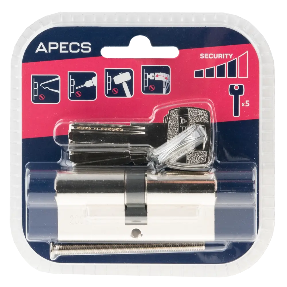 Цилиндровый механизм APECS Pro LM-70-NI для металлических дверей 84168104 SM STLM-0046697 - Вид №3