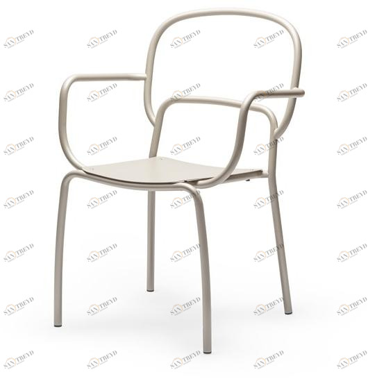 CHAIRS & MORE Стул из лакированного металла с подлокотниками Moyo sun-id-1467028