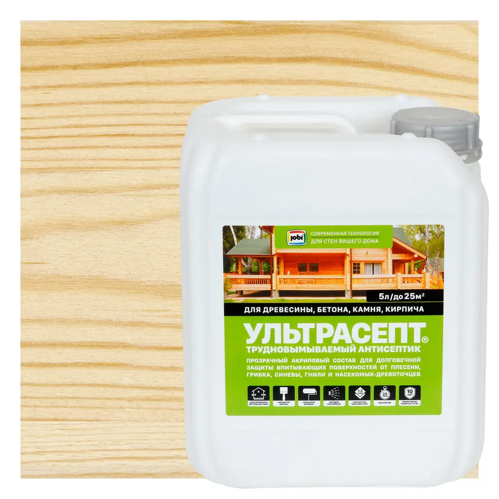 Jobi Ультрасепт — защитный антисептик-гель для дерева и камня 5 л 82200704 STLM-0021863