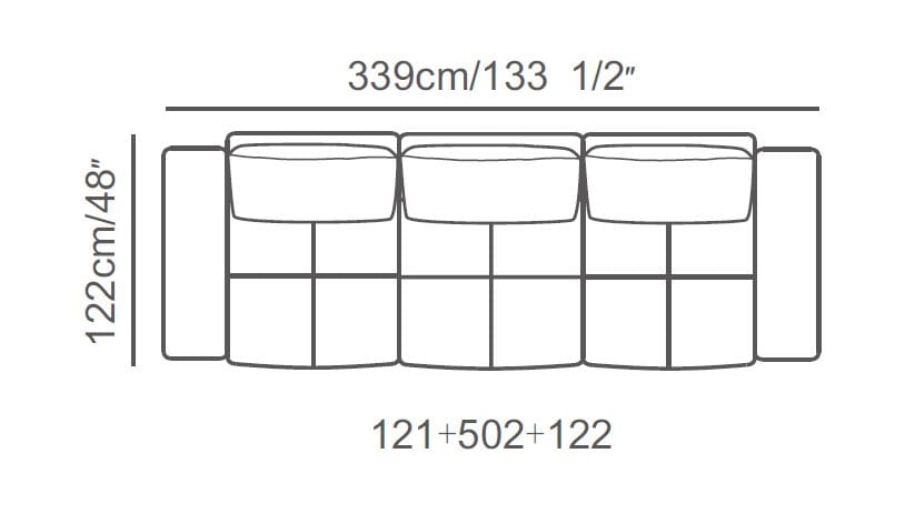 Кожаный модульный диван CAMPO DE' FIORI DUNE ARCH-00146765 - Вид №8