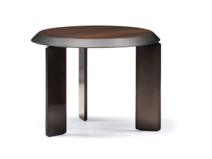 Круглый журнальный столик из эвкалипта и лака