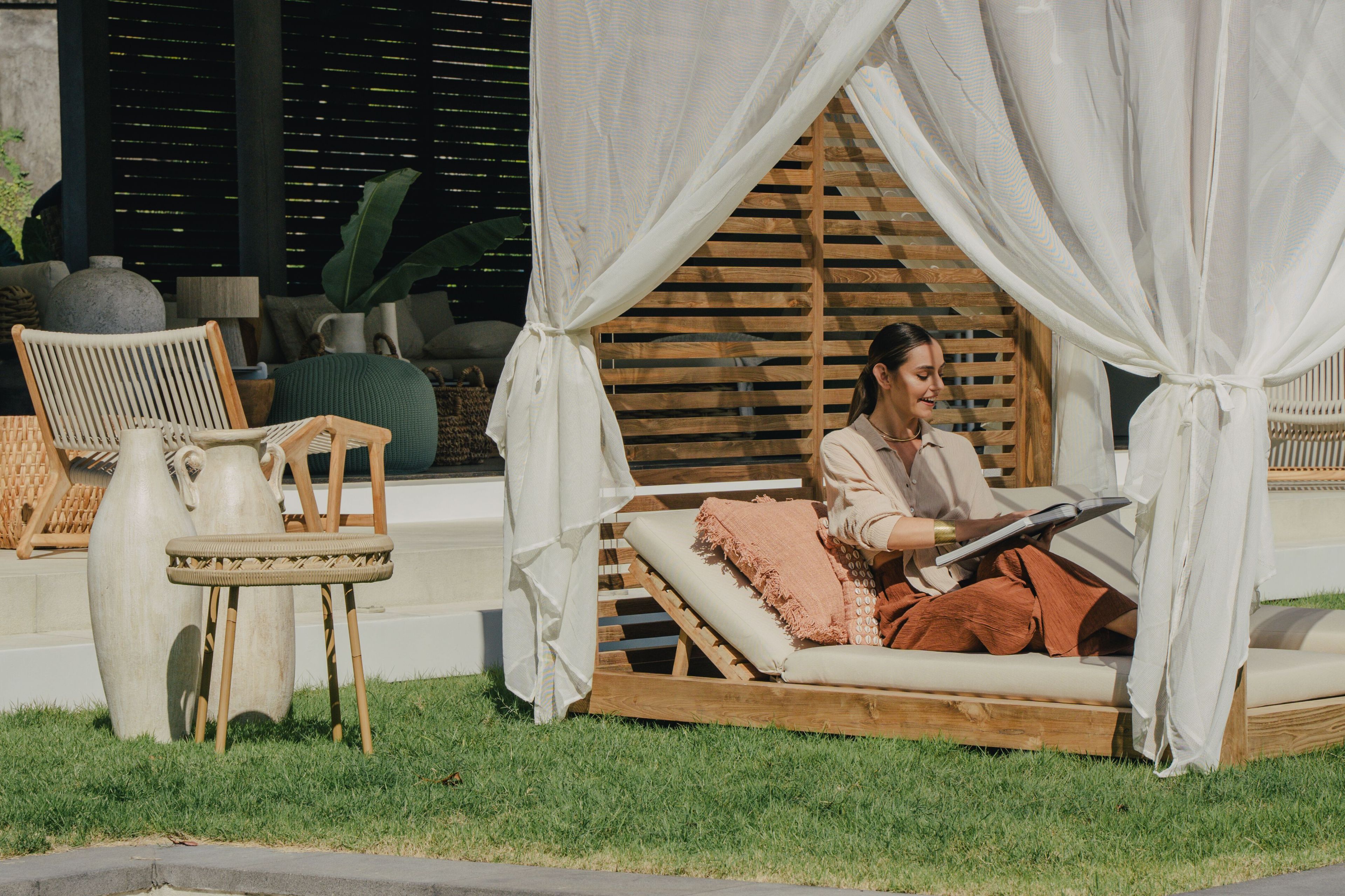 Садовая кровать из тикового дерева с балдахином cbdesign Zen ARCH-00057719 - Вид №9