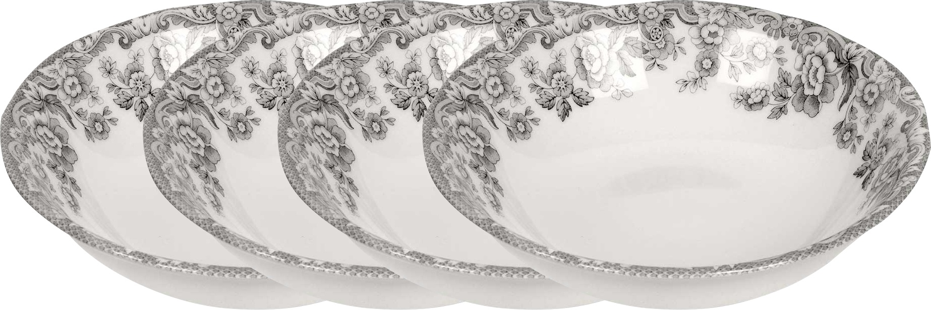 10573485 Spode Набор из 4 салатников индивидуальных 18см "Деламер, сельские мотивы" Фаянс 