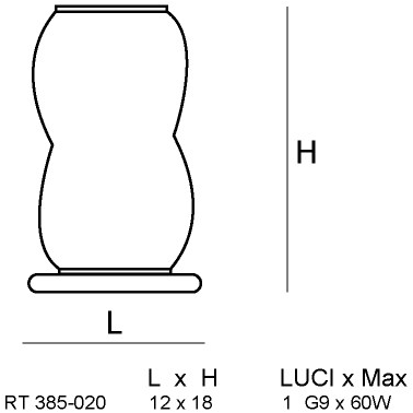 Siru Настольная лампа из муранского стекла Orione Rt 385-020 - Вид №1