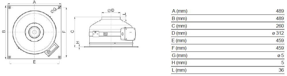 Vortice Центробежный канальный вентилятор настенный для интерьеров Ca md e w 16137 - Вид №4
