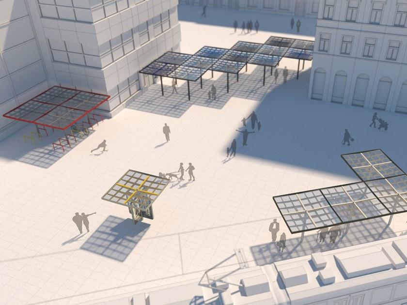 mmcité1 Многофункциональный навес с подсветкой sun-id-1400510 - Вид №7