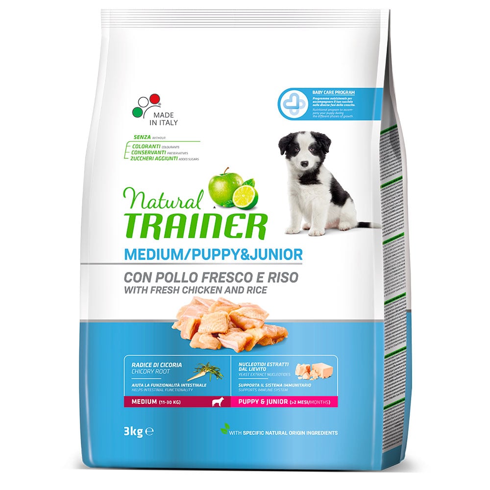 ПР0059530*4 Корм для щенков TRAINER Natural Medium для средних пород сух. 3кг (упаковка - 4 шт) NATURAL TRAINER 