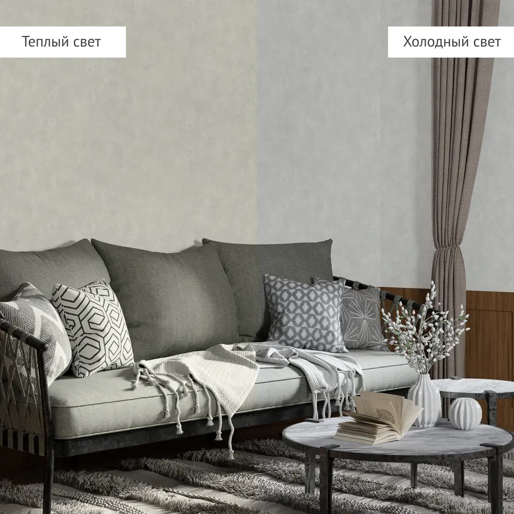 АСПЕКТ РУ Лас-Вегас - флизелиновые обои под штукатурку серо-серебристые 89427226 STLM-1573502 - Вид №4