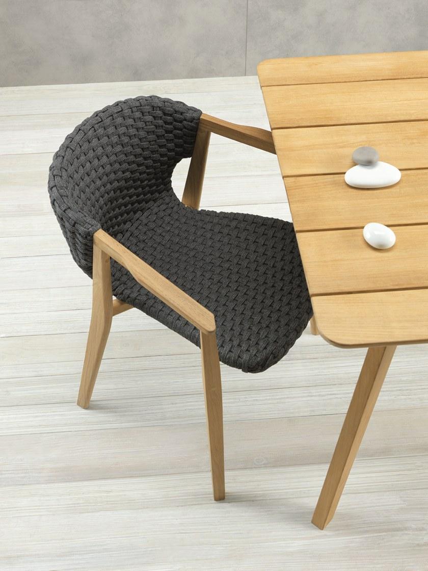 Ethimo Садовый стол из тикового дерева Knit Knittq01 - Вид №9