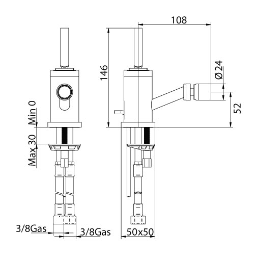 152320PN00 Смеситель Bandini Coco Santreyd - Вид №1