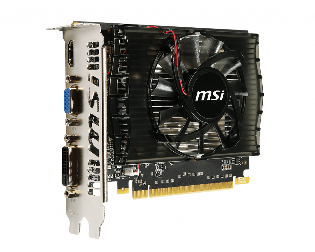N730-2GD3V2 Vga nvidia geforce gt 730, 2gb gddr3/128-bit, pci-ex16 2.0,dvi-dx1,d-sub x 1, 1xhdmi, atx, 2-slot cooler, retail MSI Santreyd  - Вид №1