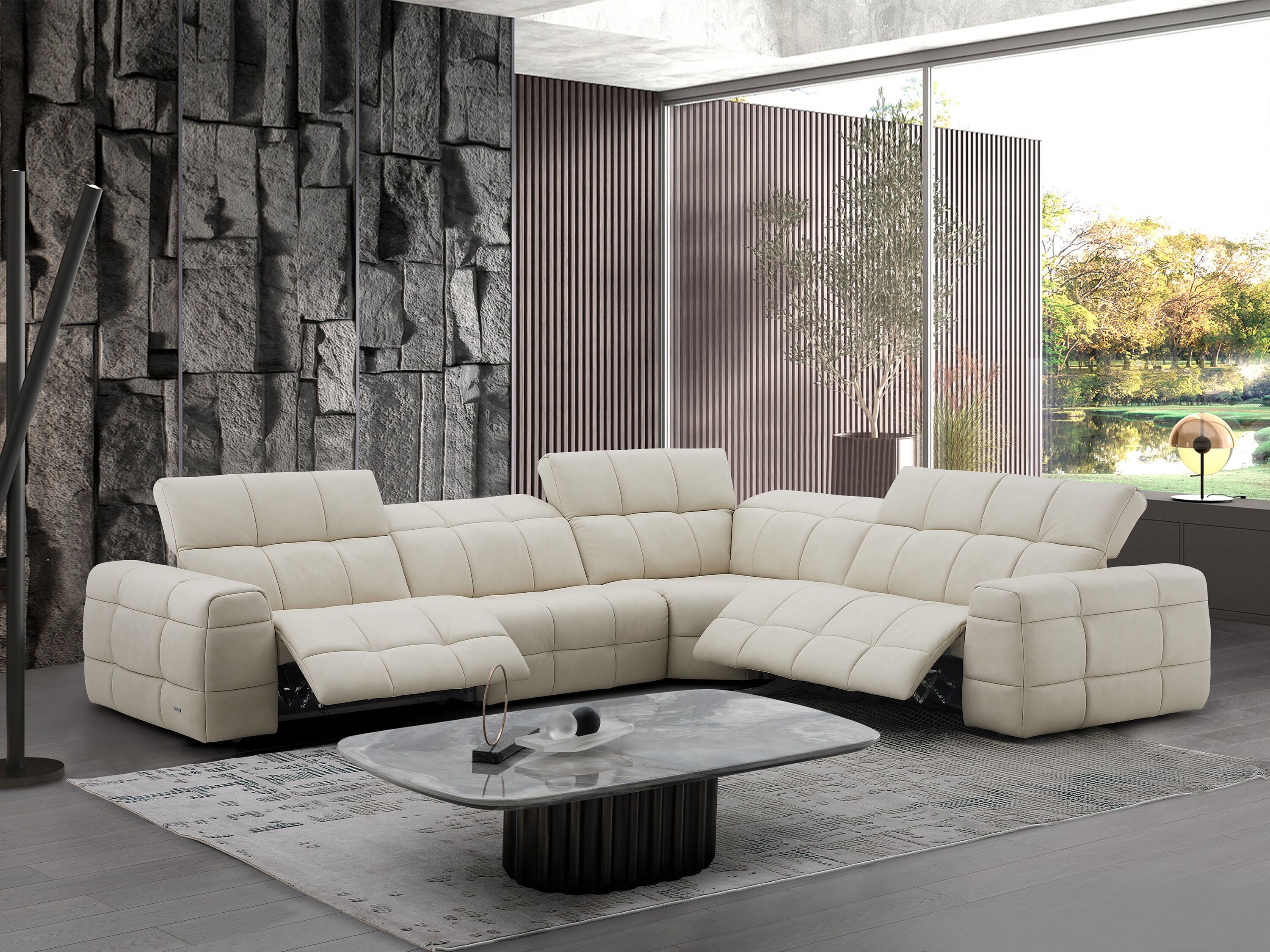 Кожаный угловой диван с электроприводом CAMPO DE' FIORI CHESSBOARD ARCH-00032662 - Вид №2