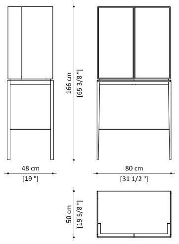 Paolo Castelli Барный шкаф из МДФ и матового стекла Peacock sun-id-1419357 - Вид №1