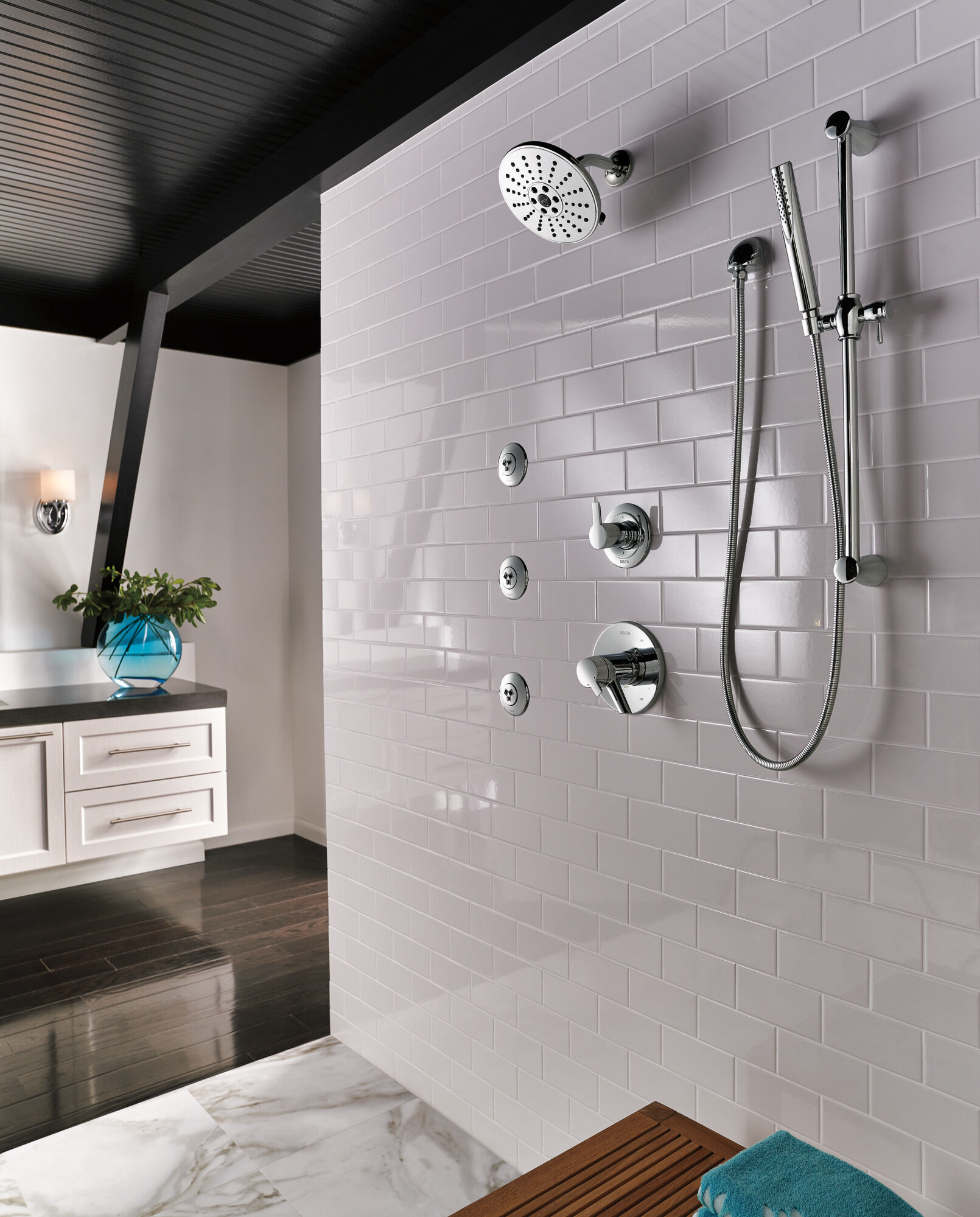 SH5002-PN Спрей для тела HydraChoice® - бодрящая насадка H2Okinetic® Delta Faucet HydraChoice Body Spray System Полированный никель  - Вид №6