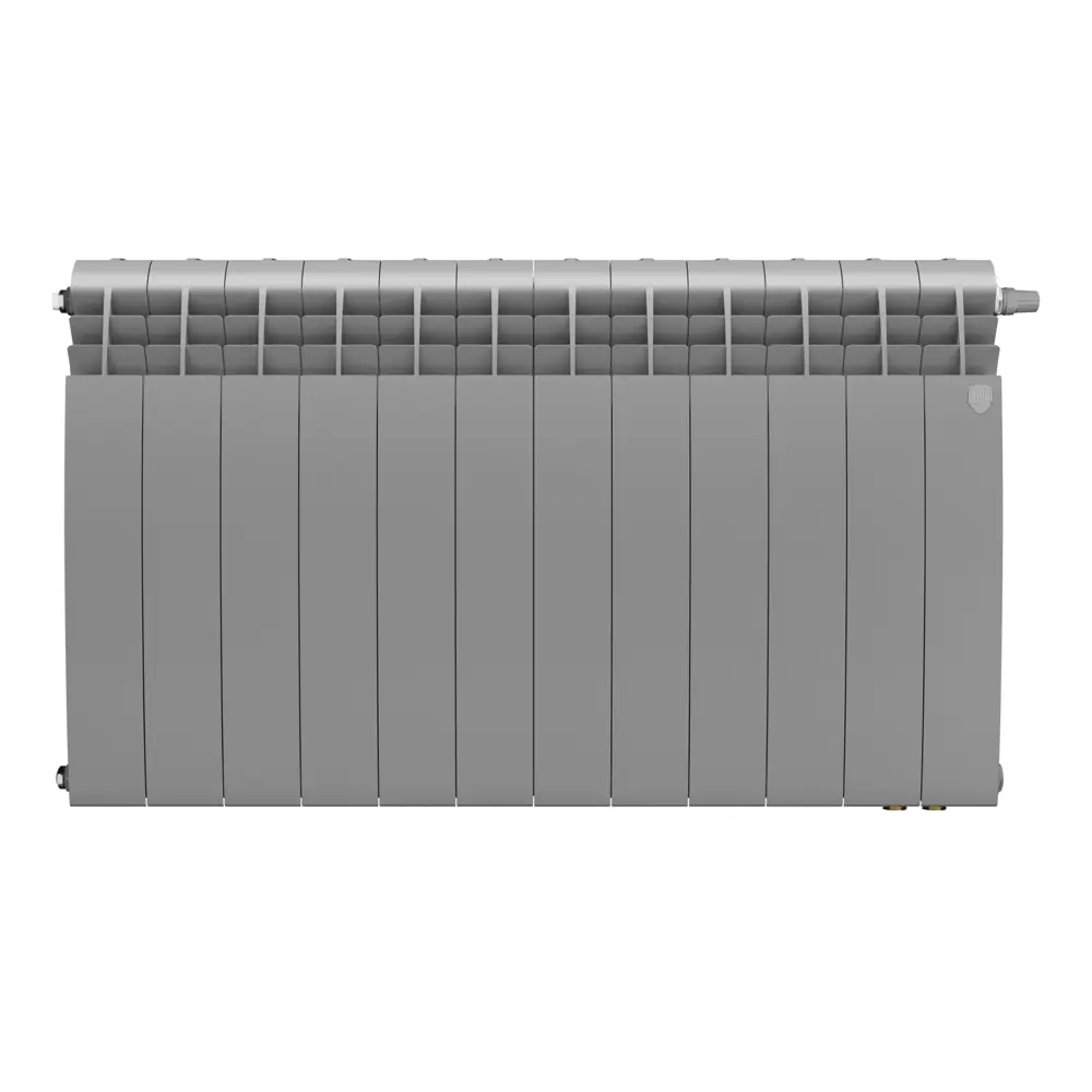 Радиатор секционный Royal Thermo Biliner 500/87 12 секций нижнее подключение биметалл серый 89391442 STLM-2007888 Отсутствует - Вид №1
