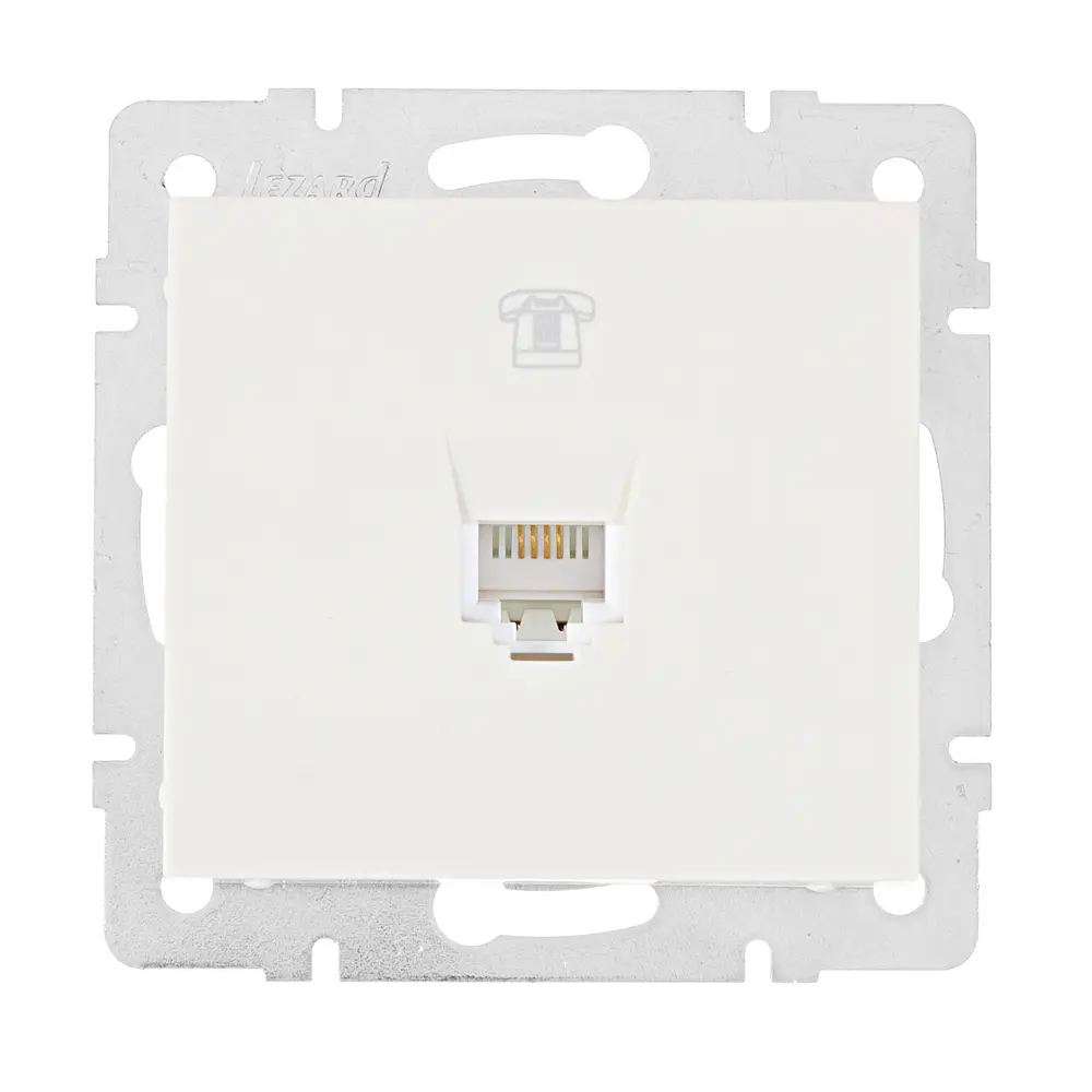 Телефонная розетка встраиваемая Lezard Rain RJ11, цвет бежевый 17753949 STLM-2193862 