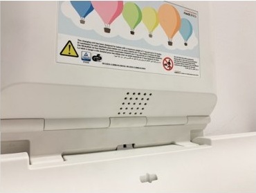 CP0016HCSB-I Горизонтальное пеленальное кресло из полипропилена и нержавеющей стали матового черного цвета с ионизатором mediclinics  - Вид №5