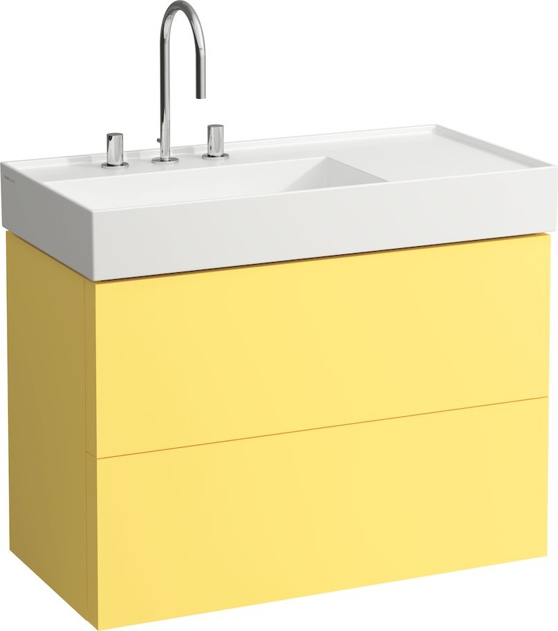 H4076180336421 Шкафчик под раковину, 2 ящика, включает в комплект органайзер, для раковины с полочкой справа 810338 LAUFEN PRO - Вид №4