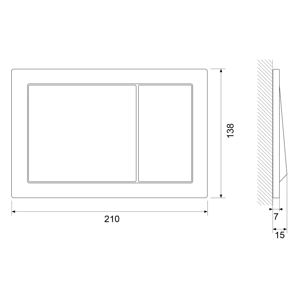 Кнопка двойного смыва Sensea Dana цвет хром глянцевый STLM-2116053 - Вид №3