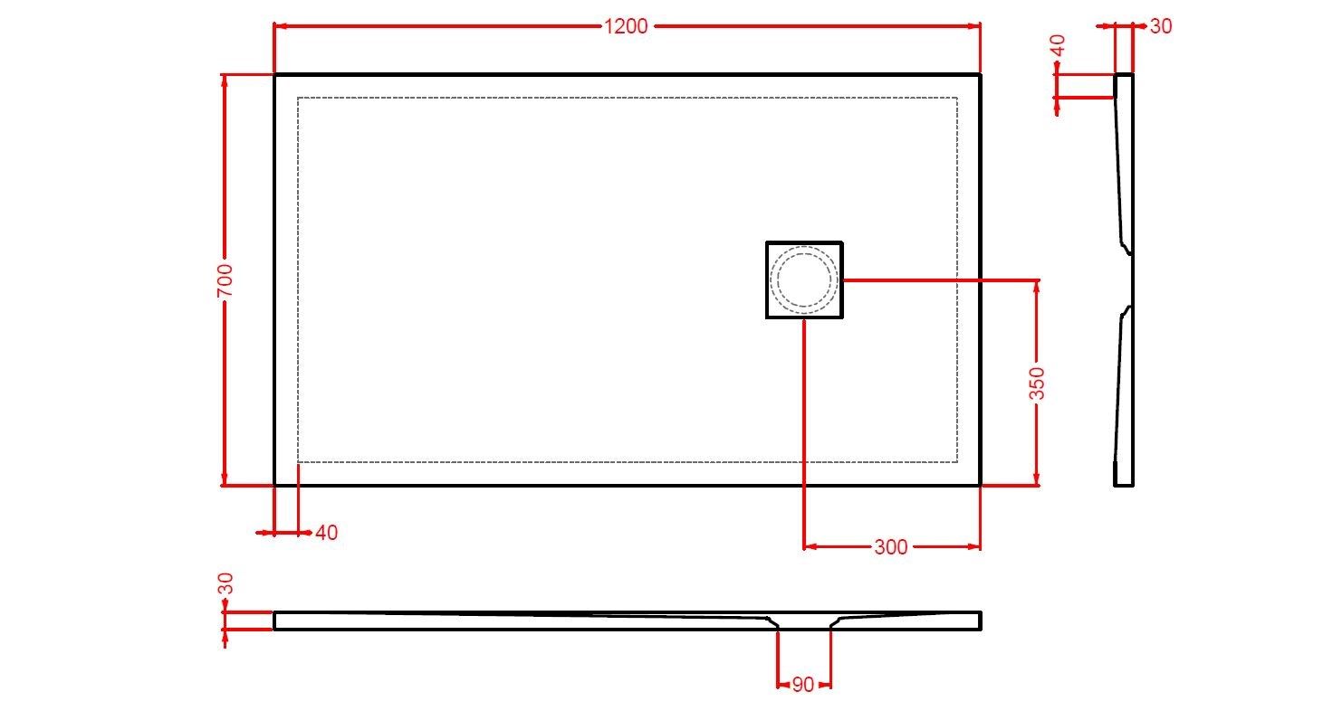 Керамический прямоугольный нескользящий поддон для душа ArtCeram LAPIS ARCH-00087477 - Вид №1