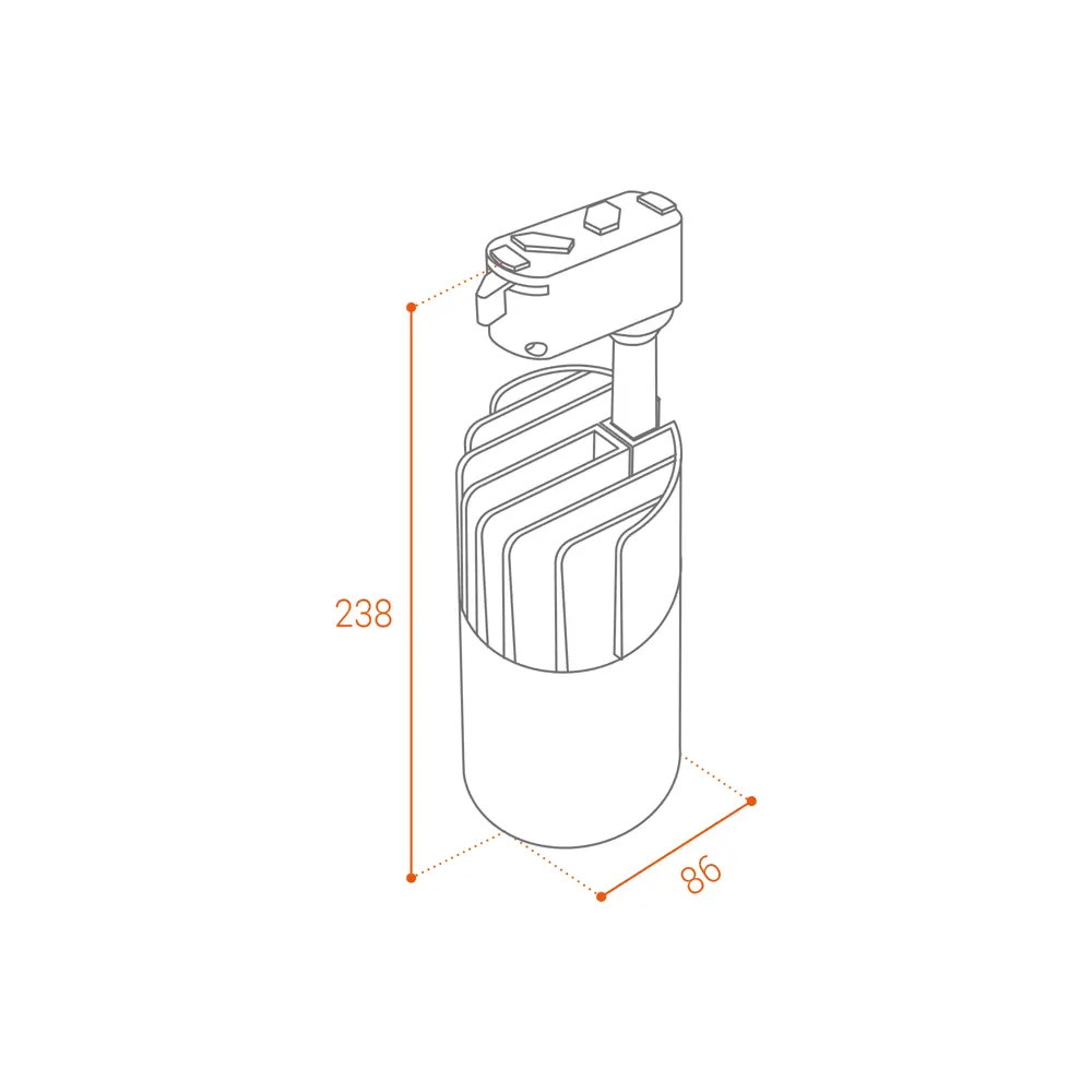 Трековый светильник Wolta WTL-50W/01B для акцентного освещения интерьеров 83102606 STLM-0039008 - Вид №7