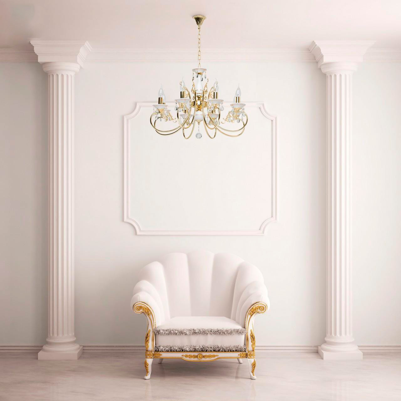 Подвесная люстра MW-Light Свеча 25 301018208 белая MW-LIGHT ДИЗАЙНЕРСКИЕ, СВЕЧА 188193 Белый  - Вид №3