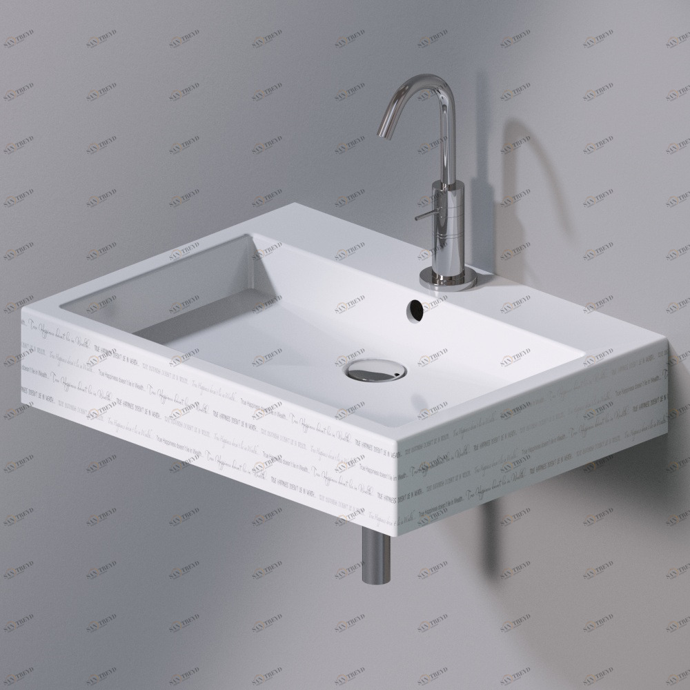 L267420P Подвесная раковина настенная прямоугольная A. e T. Italia Tank белая AeT ITALIA