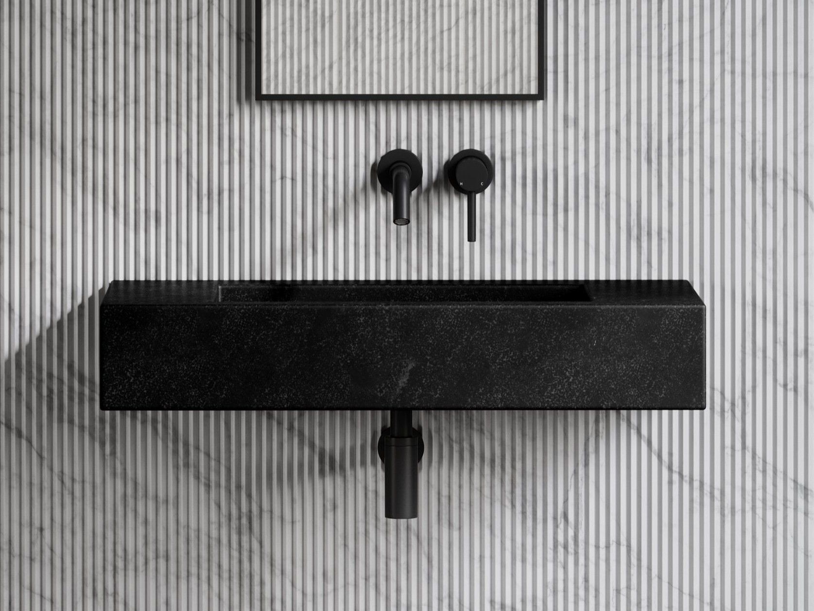 Мраморная прямоугольная подвесная раковина LUSSO CAPRI ARCH-00112177