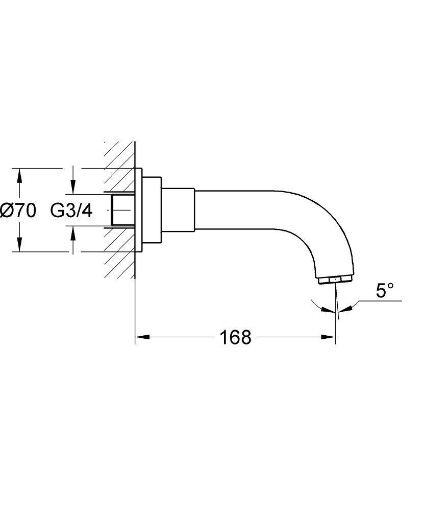 13139000 Излив для ванны Grohe Atrio хром - Вид №1