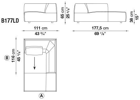B&B Italia Модульный угловой диван из ткани Bend sun-id-1444225 - Вид №12