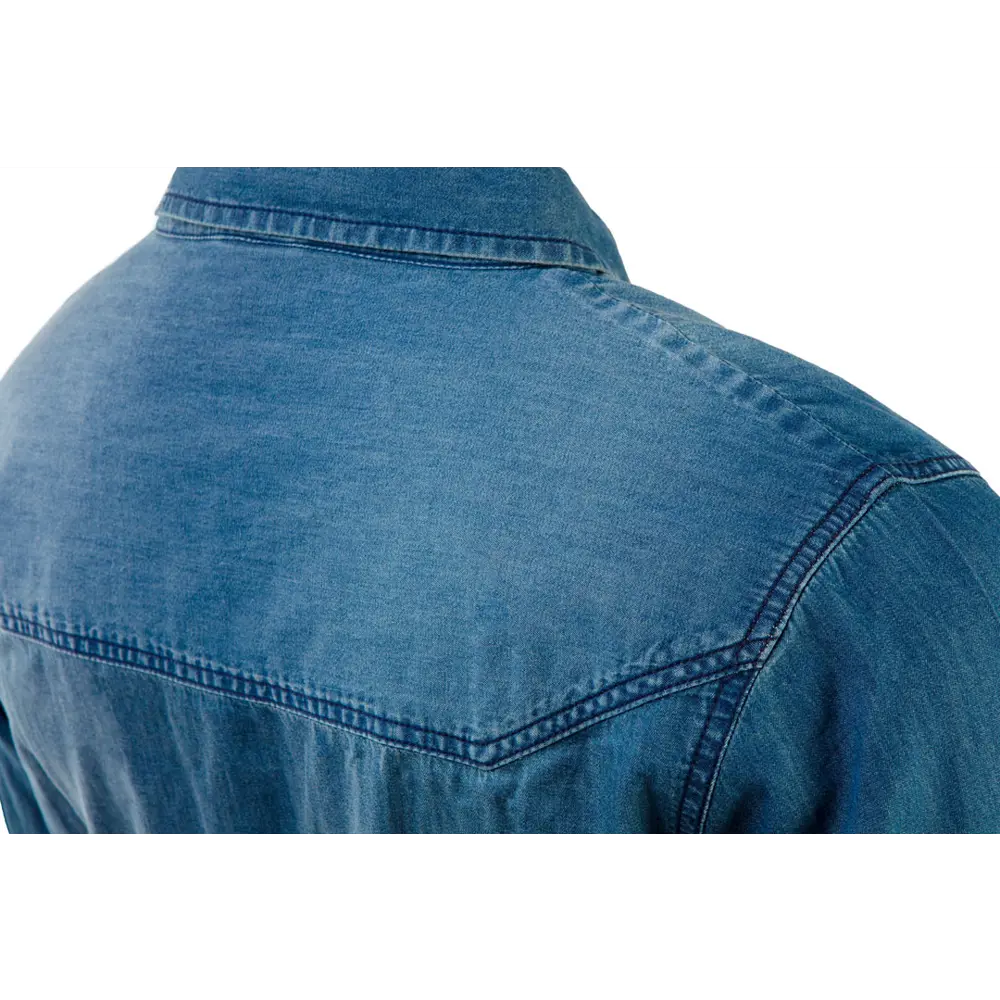 Рубашка Neo Tools Denim темно-синяя размер XXL рост 190 STLM-2132974 - Вид №3